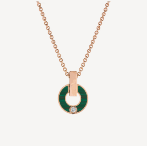[Triumph Jewelry]GARI NECKLACE PINK GOLD MALACHITE