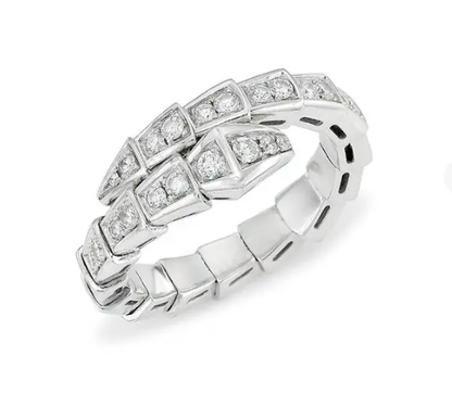 [Triumph Jewelry]SERPENTI RING SILVER DIAMOND PAVED 4MM