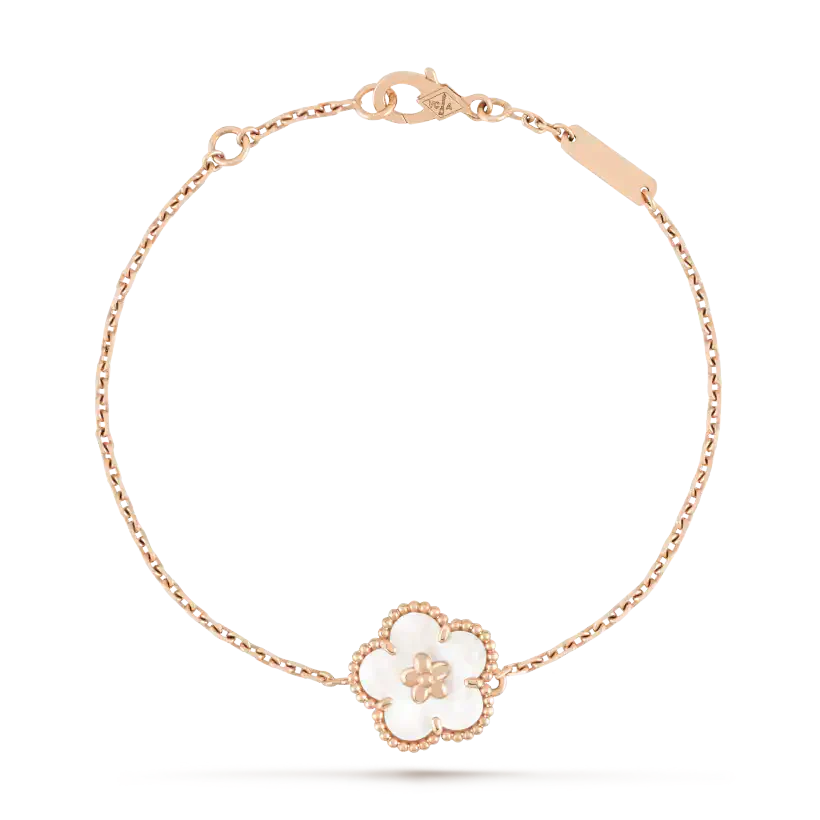 [Triumph Jewelry]LUCKY WHITE MOP PLUM BLOSSOM  BRACELET