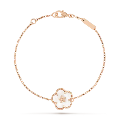 [Triumph Jewelry]LUCKY WHITE MOP PLUM BLOSSOM  BRACELET