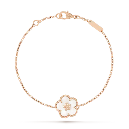 [Triumph Jewelry]LUCKY WHITE MOP PLUM BLOSSOM  BRACELET