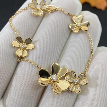 [Triumph Jewelry]FRIVOLE GOLD 5 FLOWERS BRACELET