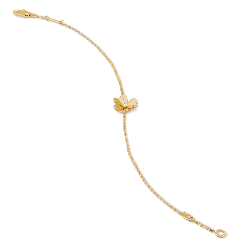 [Triumph Jewelry]FRIVOLE GOLD FLOWER PINK MALACHITE BRACELET