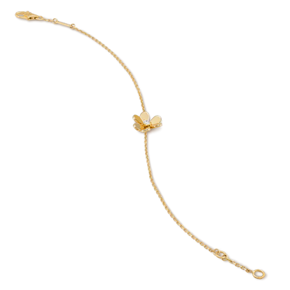 [Triumph Jewelry]FRIVOLE GOLD FLOWER PINK MALACHITE BRACELET