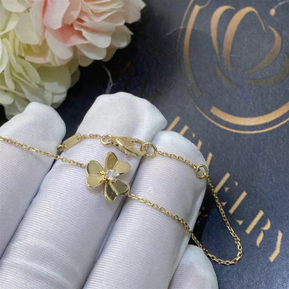 [Triumph Jewelry]FRIVOLE GOLD FLOWER PINK MALACHITE BRACELET
