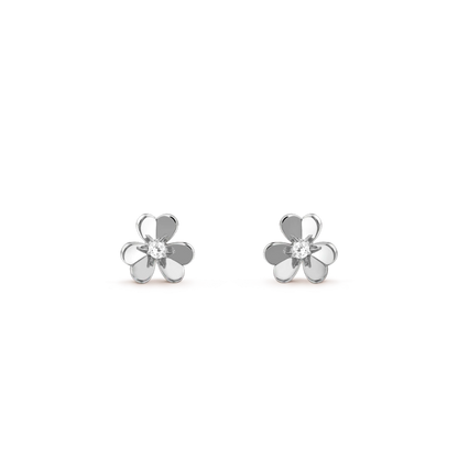 [Triumph Jewelry]FRIVOLE MINI SILVER FLOWER EARRINGS