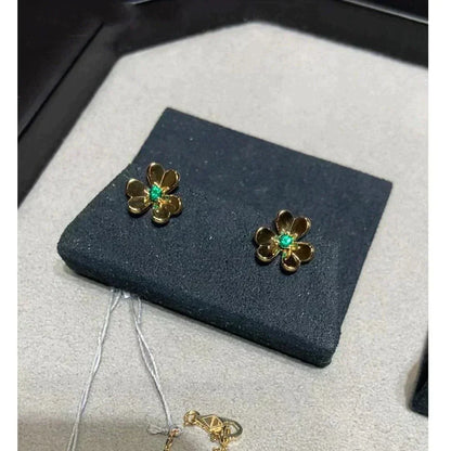[Triumph Jewelry]FRIVOLE  FLOWER MALACHITE EARRINGS