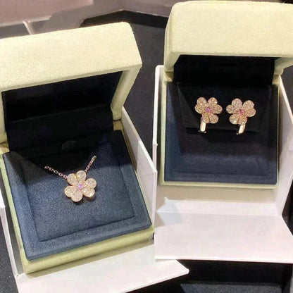 [Triumph Jewelry]FRIVOLE ROSE GOLD FLOWER DIAMOND NECKLACE