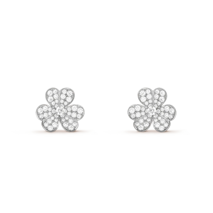 [Triumph Jewelry]FRIVOLE SILVER FLOWER DIAMOND EARRINGS