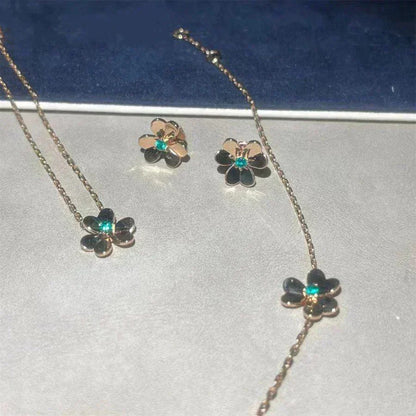 [Triumph Jewelry]FRIVOLE  FLOWER MALACHITE EARRINGS