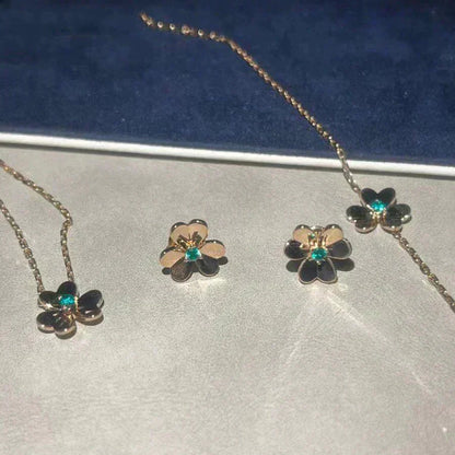 [Triumph Jewelry]FRIVOLE  FLOWER MALACHITE EARRINGS