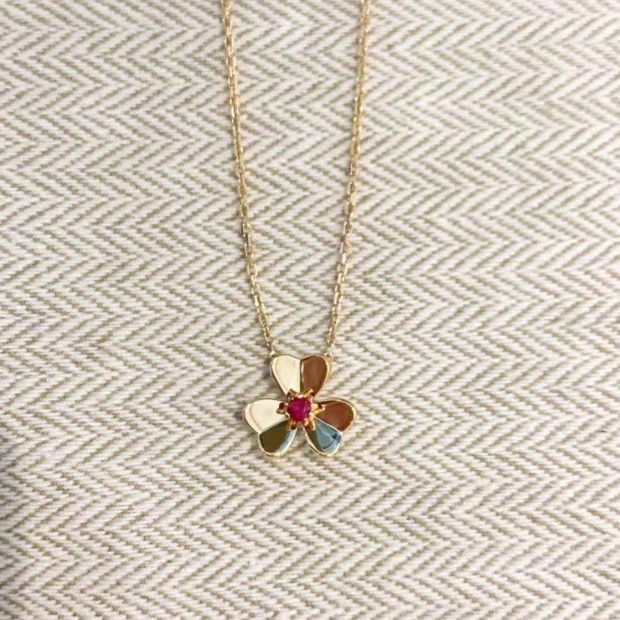 [Triumph Jewelry]FRIVOLE GOLD FLOWER NECKLACE