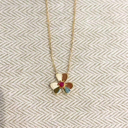 [Triumph Jewelry]FRIVOLE GOLD FLOWER NECKLACE
