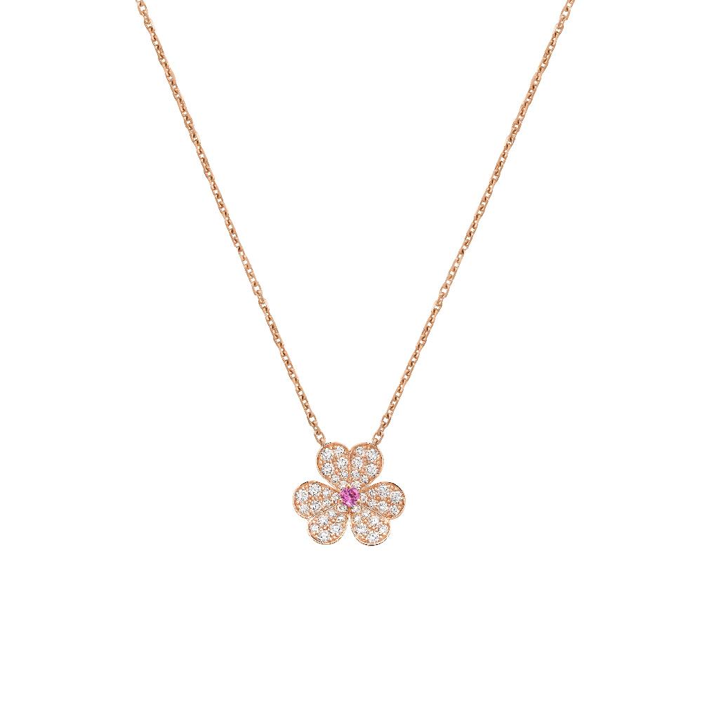 [Triumph Jewelry]FRIVOLE ROSE GOLD FLOWER DIAMOND NECKLACE