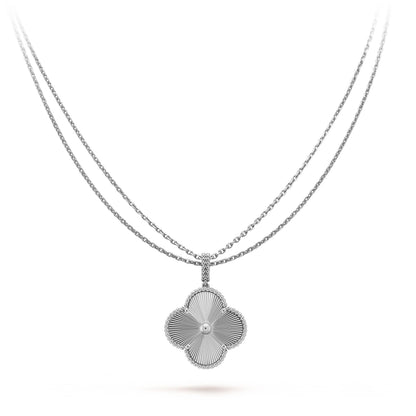 [Triumph Jewelry]CLOVER 25MM SILVER BIG CLOVER NECKLACE