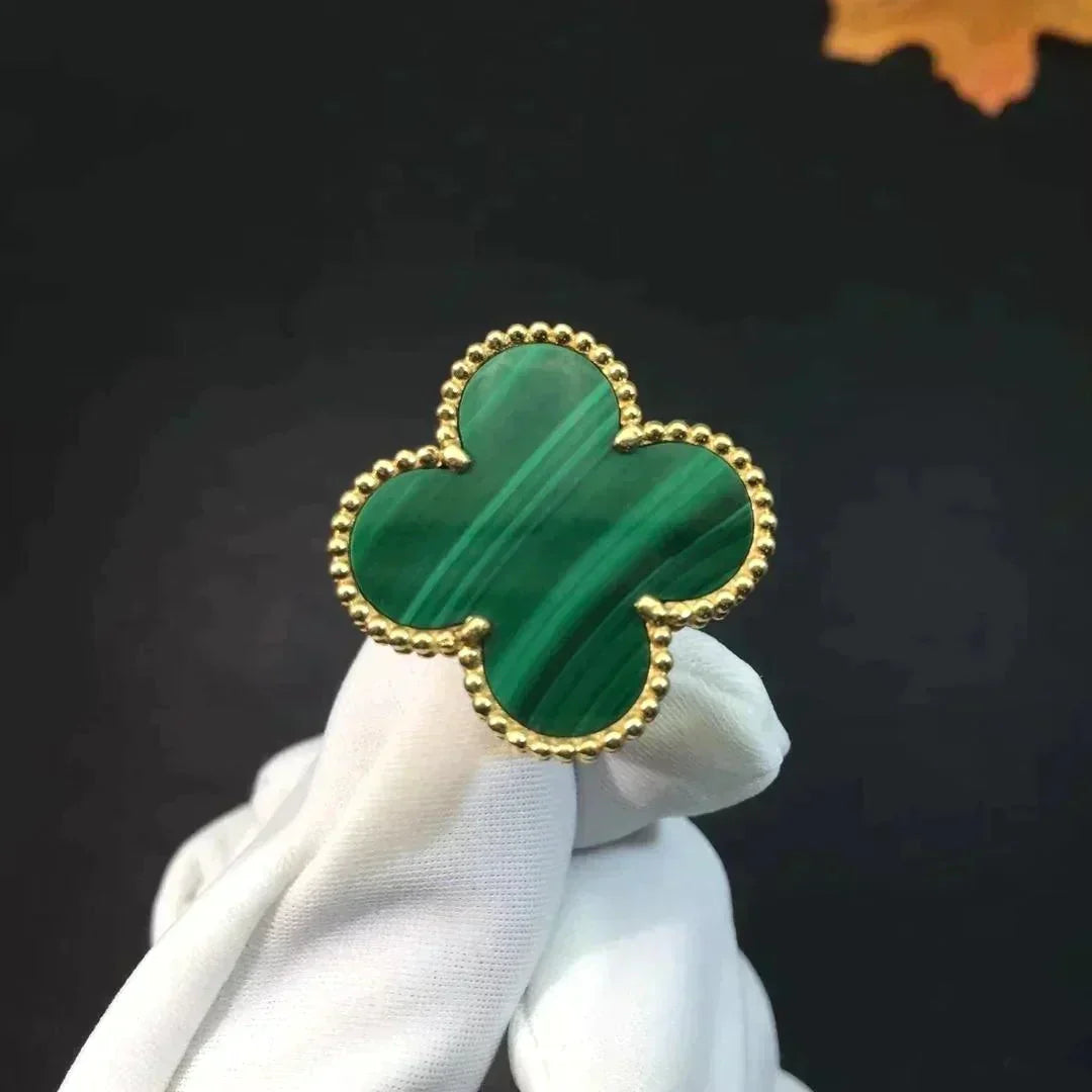[Triumph Jewelry]CLOVER MALACHITE RING