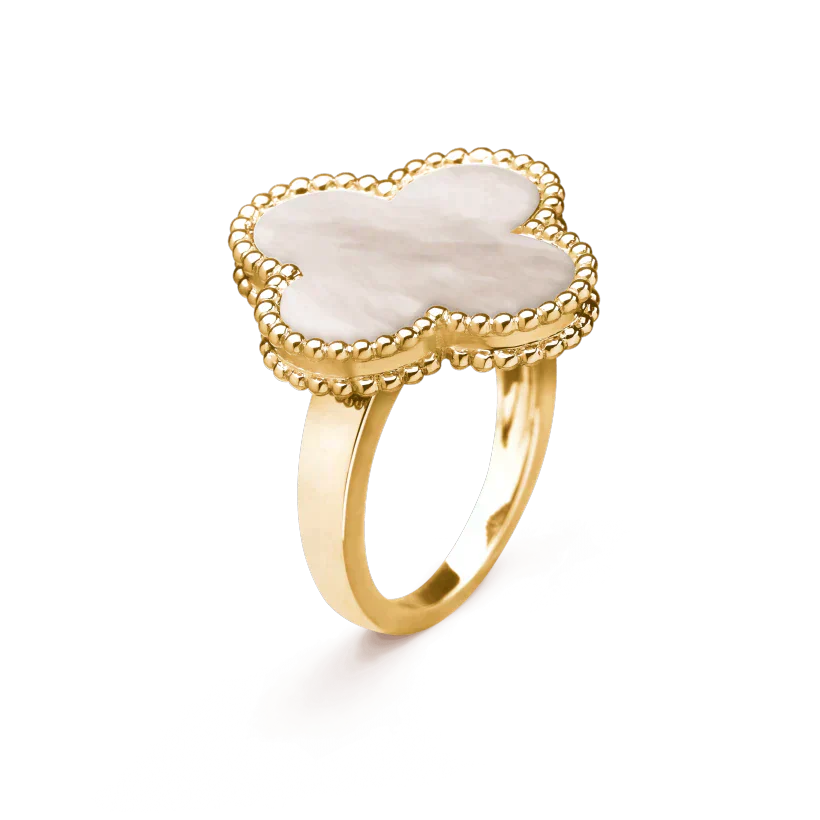 [Triumph Jewelry]CLOVER WHITE MOP RING