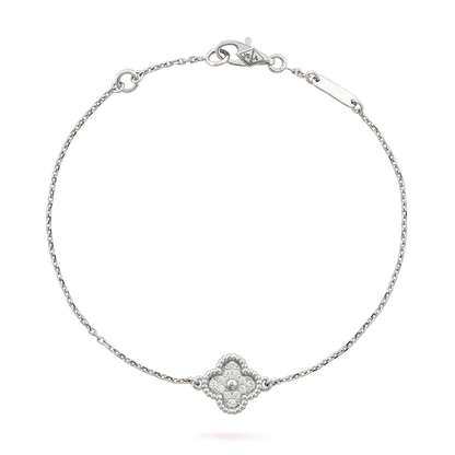 [Triumph Jewelry]CLOVER  SINGLE FLOWER BRACELET SILVER