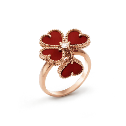 [Triumph Jewelry]SWEET CLOVER CARNELIAN RING