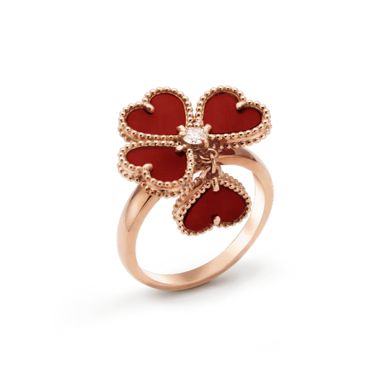 [Triumph Jewelry]SWEET CLOVER CARNELIAN RING
