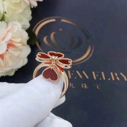 [Triumph Jewelry]SWEET CLOVER CARNELIAN RING
