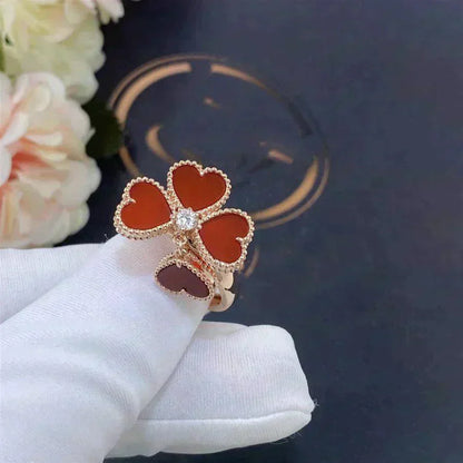 [Triumph Jewelry]SWEET CLOVER CARNELIAN RING