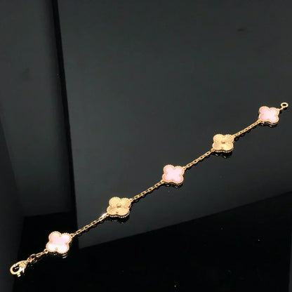 [Triumph Jewelry] CLOVER 5 MOTIFS  PINK MOP BRACELET COLLECTION