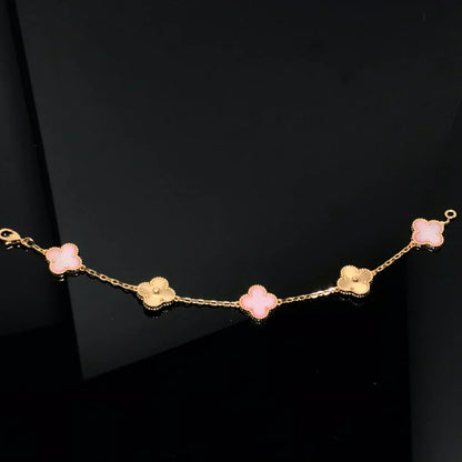 [Triumph Jewelry] CLOVER 5 MOTIFS  PINK MOP BRACELET COLLECTION
