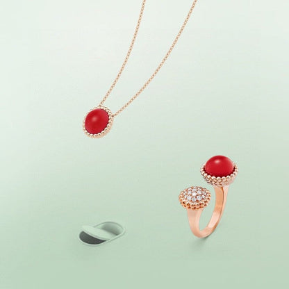 [Triumph Jewelry]PERLEE COULEURS DIAMOND ROSE GOLD BETWEEN THE FINGER RING