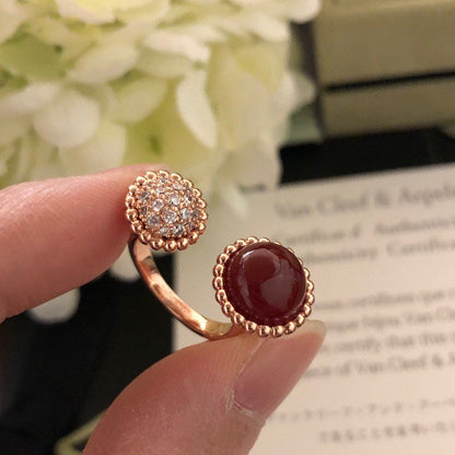 [Triumph Jewelry]PERLEE COULEURS DIAMOND ROSE GOLD BETWEEN THE FINGER RING