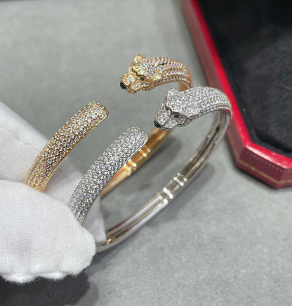 [Triumph Jewelry]PANTHERE FULL DIAMOND OPEN BRACELET