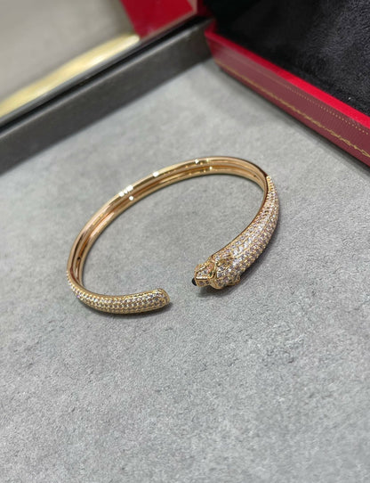 [Triumph Jewelry]PANTHERE FULL DIAMOND OPEN BRACELET