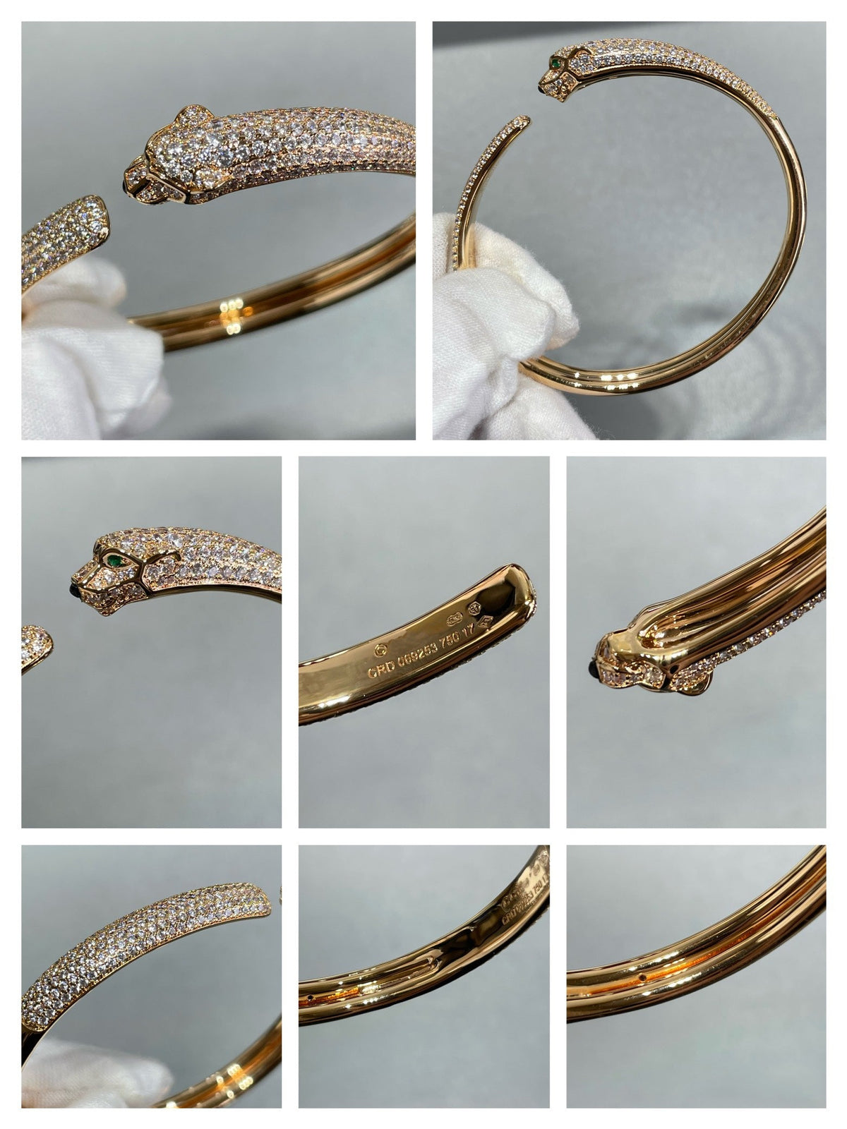 [Triumph Jewelry]PANTHERE FULL DIAMOND OPEN BRACELET