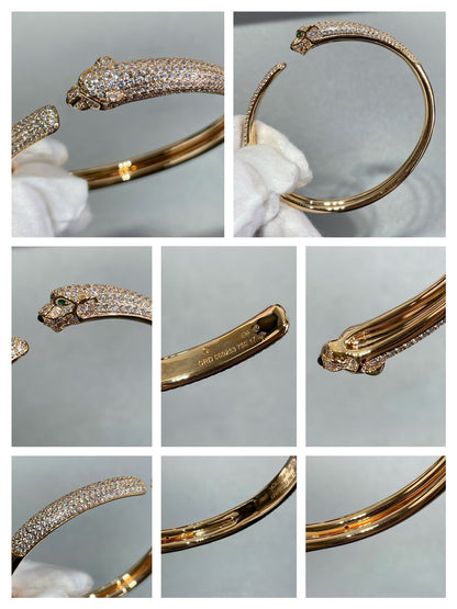 [Triumph Jewelry]PANTHERE FULL DIAMOND OPEN BRACELET
