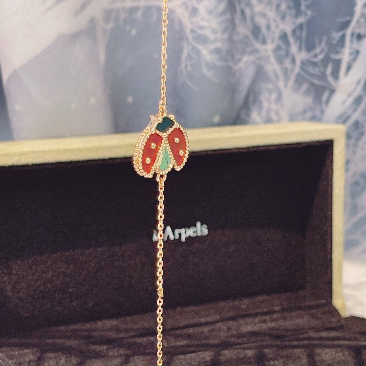 [Triumph Jewelry]LUCKY SPRING 1 MOTIF PINK GOLD BRACELET