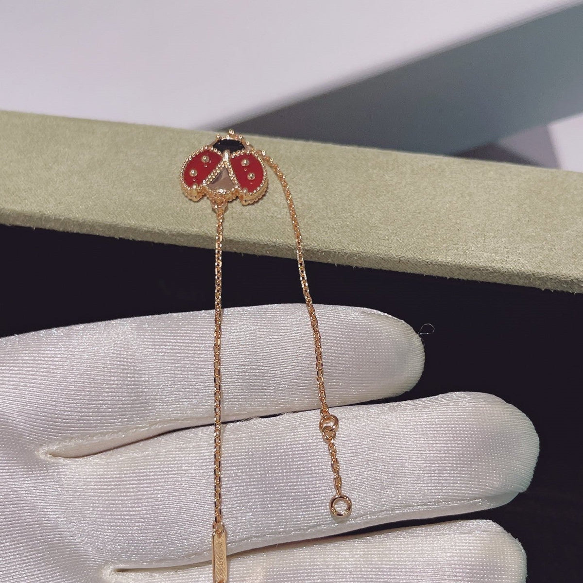 [Triumph Jewelry]LUCKY SPRING 1 MOTIF PINK GOLD BRACELET