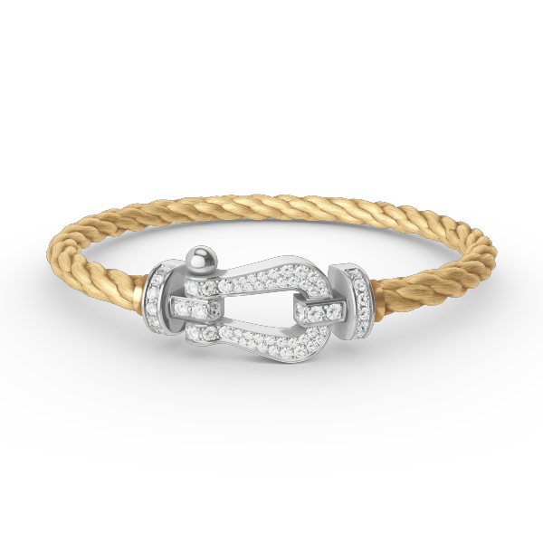 [Triumph Jewelry]FORCE LARGE HORSESHOE FULL DIAMOND BRACELET SILVER