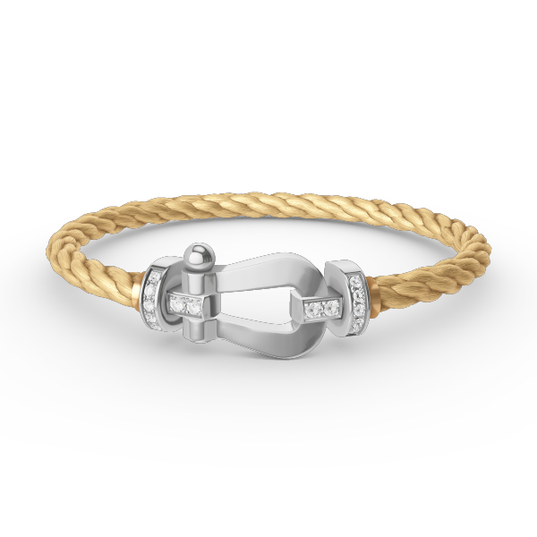 [Triumph Jewelry]FORCE LARGE HORSESHOE HALF DIAMOND BRACELET SILVER