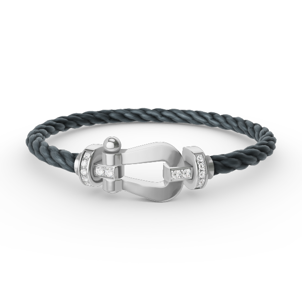 [Triumph Jewelry]FORCE LARGE HORSESHOE HALF DIAMOND BRACELET SILVER