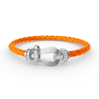 [Triumph Jewelry]FORCE LARGE HORSESHOE HALF DIAMOND BRACELET SILVER
