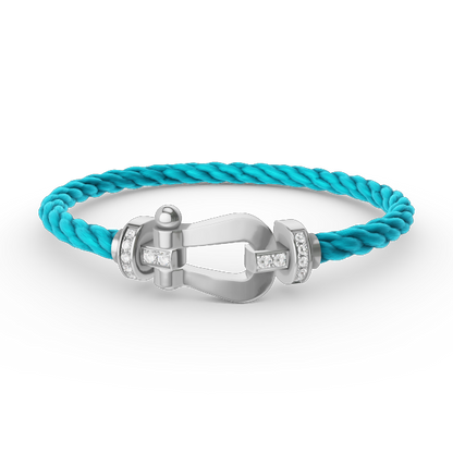[Triumph Jewelry]FORCE LARGE HORSESHOE HALF DIAMOND BRACELET SILVER