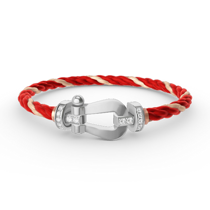 [Triumph Jewelry]FORCE LARGE HORSESHOE HALF DIAMOND BRACELET SILVER