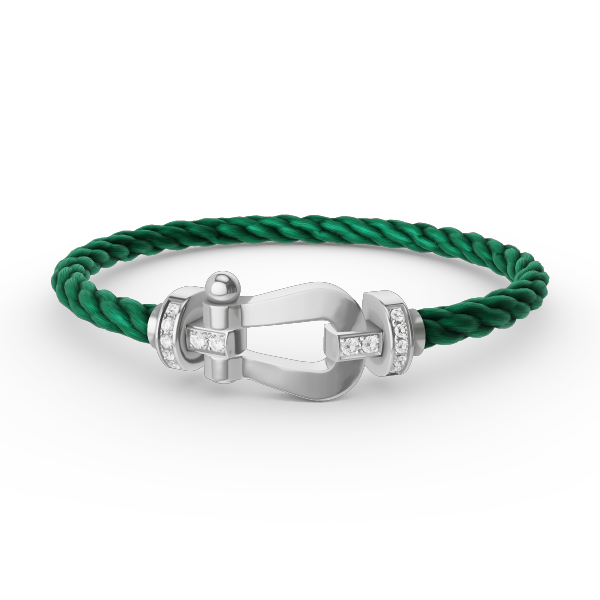 [Triumph Jewelry]FORCE LARGE HORSESHOE HALF DIAMOND BRACELET SILVER