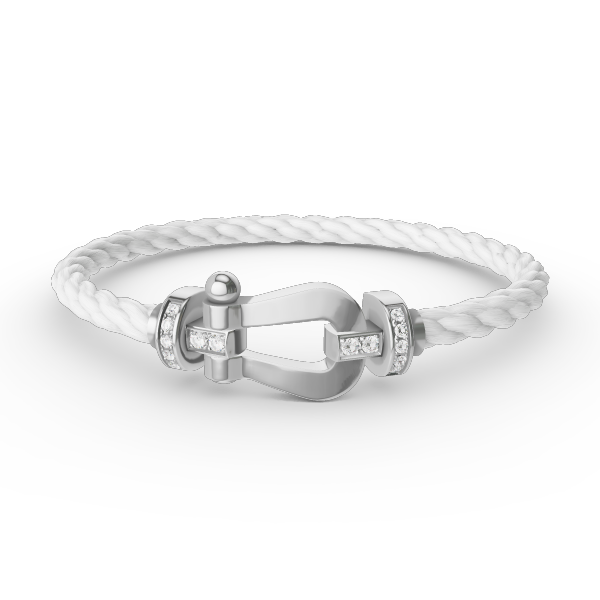 [Triumph Jewelry]FORCE LARGE HORSESHOE HALF DIAMOND BRACELET SILVER