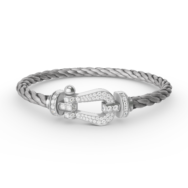 [Triumph Jewelry]FORCE LARGE HORSESHOE FULL DIAMOND BRACELET SILVER