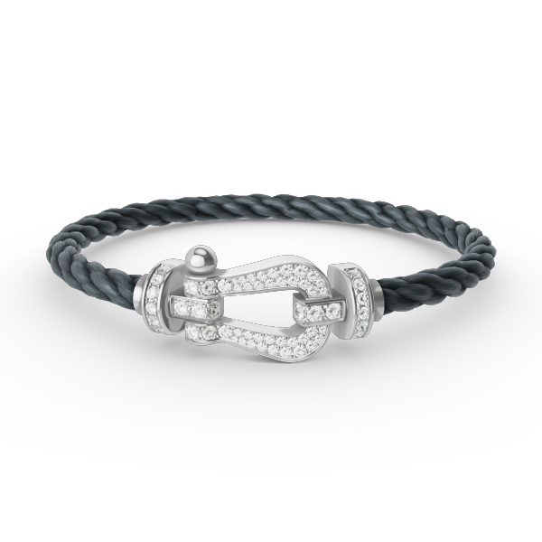 [Triumph Jewelry]FORCE LARGE HORSESHOE FULL DIAMOND BRACELET SILVER