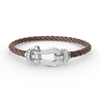 [Triumph Jewelry]FORCE LARGE HORSESHOE FULL DIAMOND BRACELET SILVER