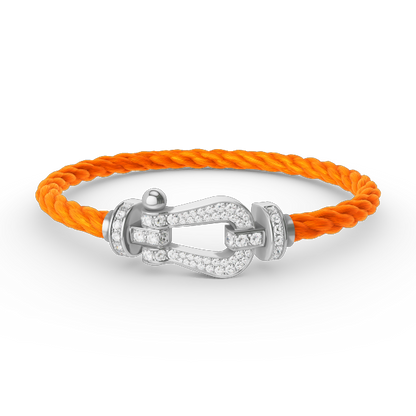 [Triumph Jewelry]FORCE LARGE HORSESHOE FULL DIAMOND BRACELET SILVER