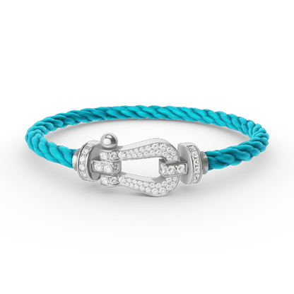 [Triumph Jewelry]FORCE LARGE HORSESHOE FULL DIAMOND BRACELET SILVER