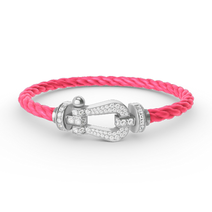 [Triumph Jewelry]FORCE LARGE HORSESHOE FULL DIAMOND BRACELET SILVER